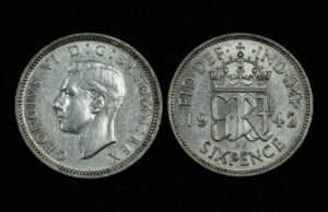 Купить Великобритания 6 пенсов 1942 года (№259)