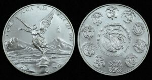 Купить Мексика 1 онза 2014 года Серебряная инвестиционная монета Свобода (№339)