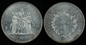 Купить Франция 50 франков 1974 год Геркулес (№258)