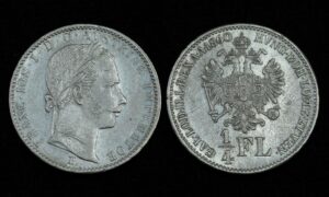 Купить Австрия ¼ флорина 1860 года (№316)
