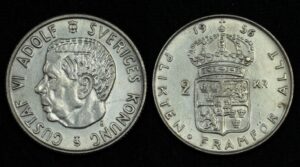 Купить Швеция 2 кроны 1956 года (№246)