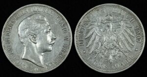 Купить Германская империя Пруссия 5 марок 1907 года (№399)