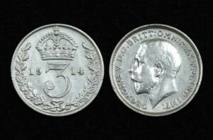 Купить Великобритания 3 пенса 1914 года (№428)