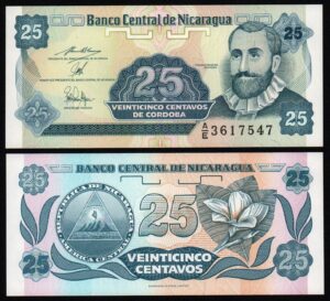 Купить Никарагуа 25 сентаво 1991 год UNC! Из пачки, номера будут отличаться!