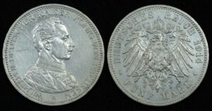 Купить Германская империя Пруссия 5 марок 1914 года (№437)