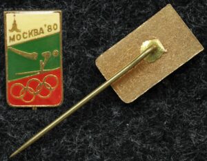 Купить Знак Олимпиада США Лейк Плэсид 1980 год гимнастика