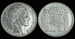 Купить Франция 20 франков 1933 года (№313)