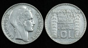 Купить Франция 10 франков 1929 года (№457)