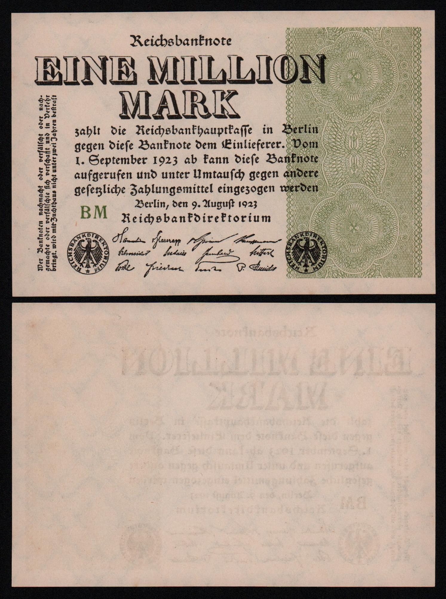 Купить Германия 1000000 марок 1923 год UNC!