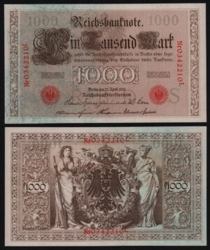 Купить Германия 1000 марок 1910 год UNC-!