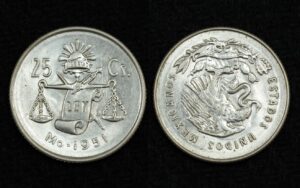 Купить Мексика 25 сентаво 1951 года (№236)