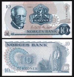 Купить Норвегия 10 крон 1983 год UNC-!