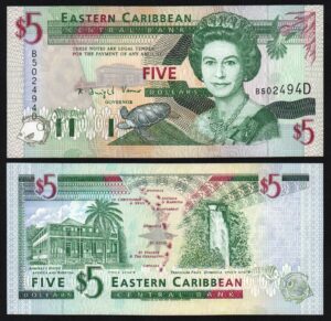 Купить Восточные Карибы D-Доминика 5 долларов 1994 год UNC!