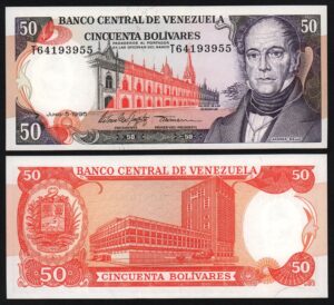 Купить Венесуэла 50 боливаров 1995 год UNC!