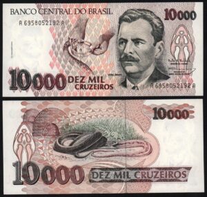 Купить Бразилия 10000 крузейро 1991-1993 гг UNC!