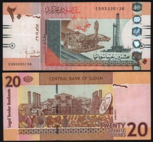 Купить Судан 20 фунтов 2011 года. Из оборота!