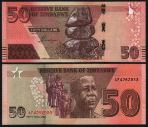 Купить Зимбабве 50 долларов 2020
