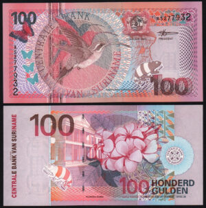 Купить Суринам 100 гульденов 2000 год UNC!