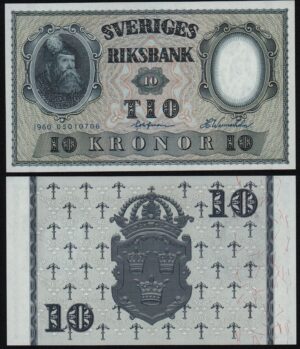 Купить Швеция 10 крон 1960 год UNC!