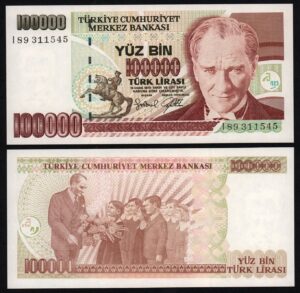купить Турция 100000 лир 1997