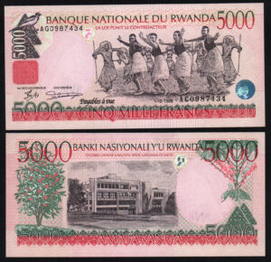 купить Руанда 5000 франков 1998 год