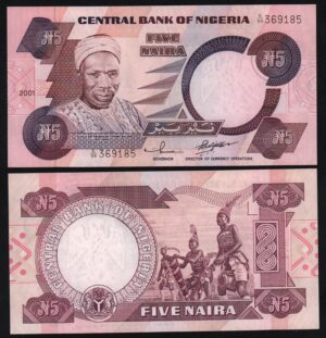 купить Нигерия 5 найра 2001 год