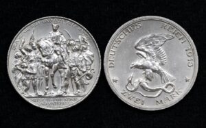 купить Германская империя 2 марки 1913 год 100 лет объявлению войны против Франции