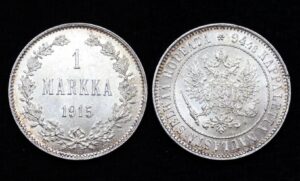 купить Монета Русская Финляндия 1 марка 1915 год