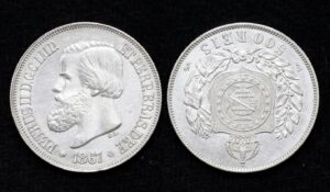 купить Монета Бразилия 500 реалов 1867 год