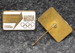 купить Знак Олимпиада 1980 год Из Янтарной Балтики Nuo Gintarines Baltijos 1200 km