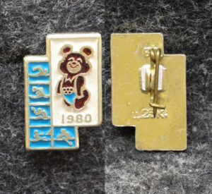 купить Знак Олимпийский мишка Гребля Плавание Парусный спорт Водное поло