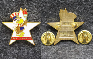 Знак Олимпиада 1984 год Лос-Анджелес США Факел