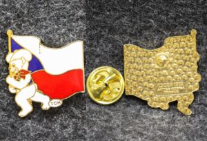 Знак Олимпиада Калгари 1988 год Канада Флаг Сборная Чехословакии