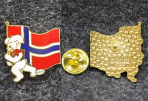 Знак Олимпиада Калгари 1988 год Канада Флаг Сборная Норвегии