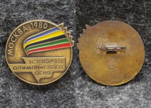 Знак Олимпиада Москва 1980 год Эстафета олимпийского огня