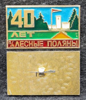 Знак Пионерский лагерь Лесные поляны 40 лет