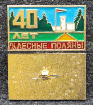 Знак Пионерский лагерь Лесные поляны 40 лет