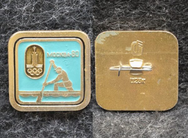 Знак Олимпиада Москва 1980 год Гребля