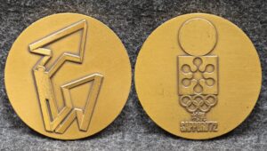 Настольная медаль участника Олимпиада в Саппоро 1972 год