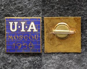 Знак UIA Москва 1958 год 5-й конгресс международного союза архитекторов
